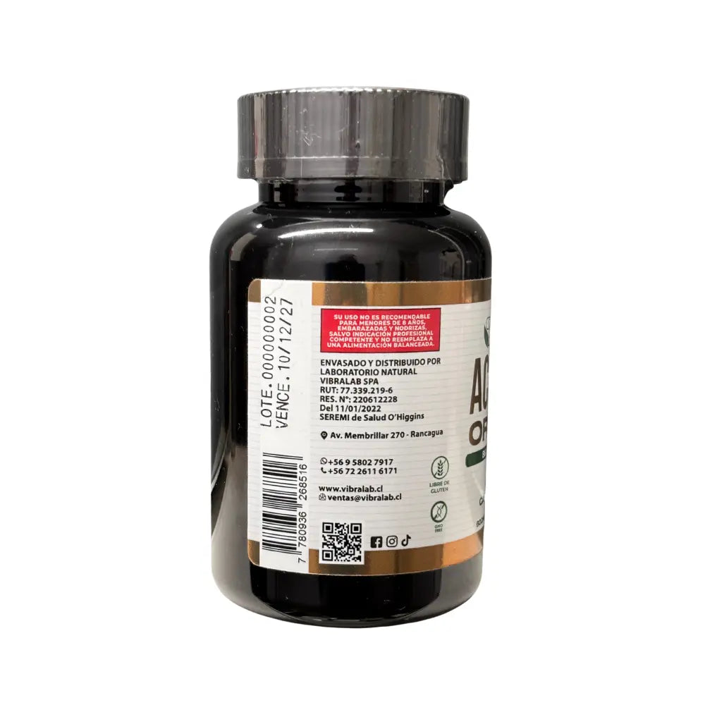 Aceite de Orégano 600 mg frasco frontal, 60 cápsulas softgel Vibra Lab