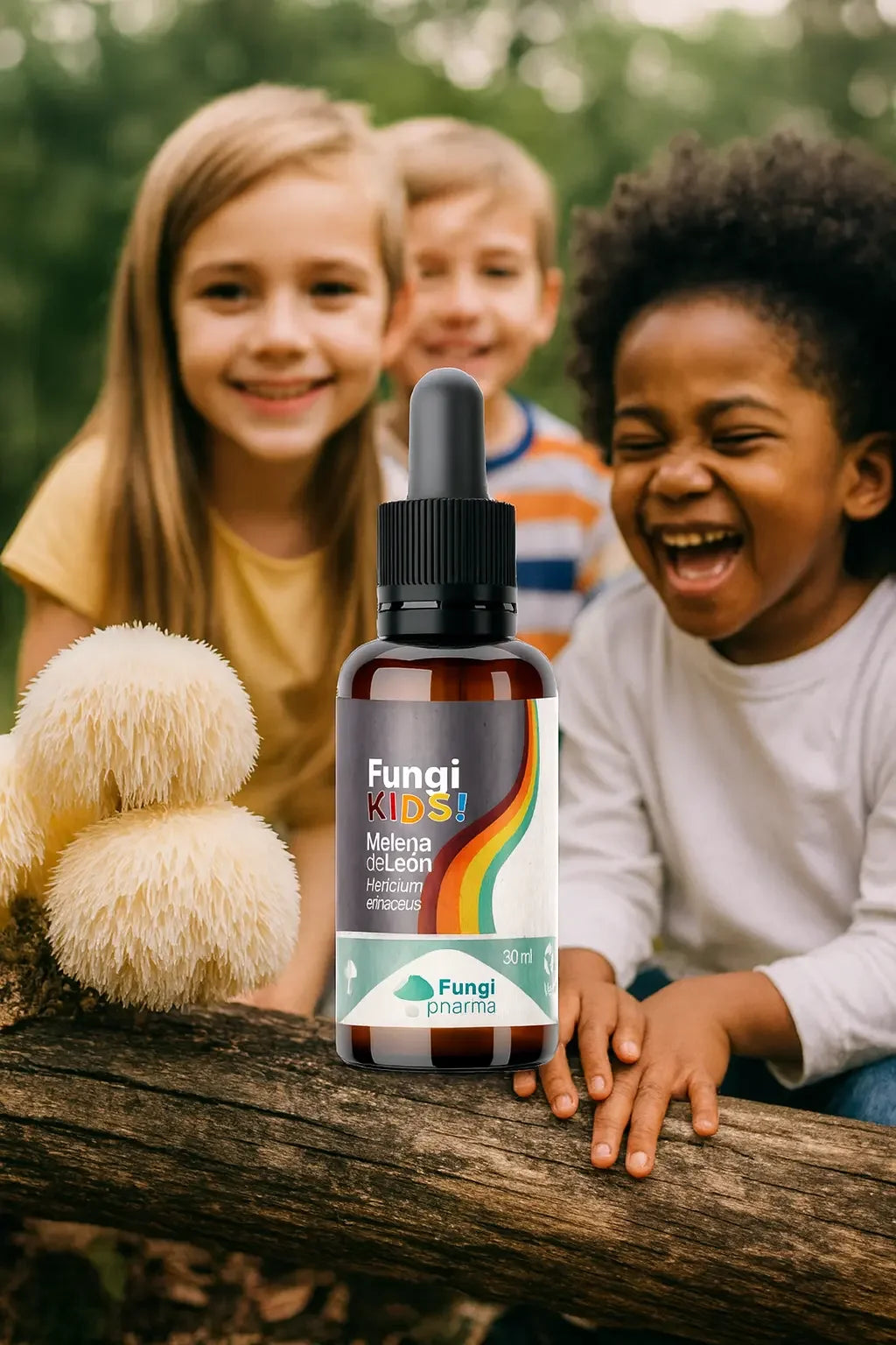 Melena de León Kids 30ml Fungi Pharma, niños al aire libre con suplemento natural