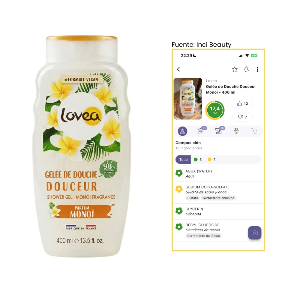 Gel de Ducha Monoi 400 ml | Lovea