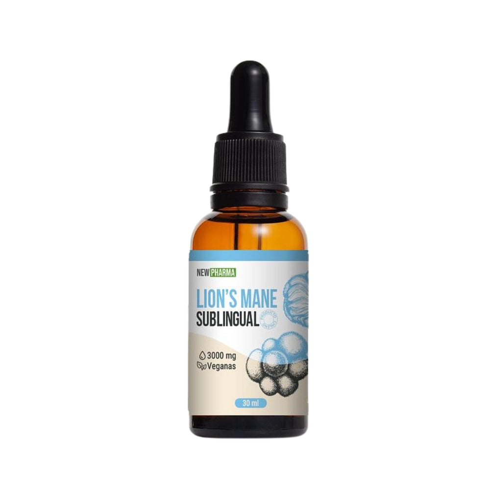 Melena de León sublingual NewPharma 3000mg gotas veganas 30ml suplemento memoria y concentración