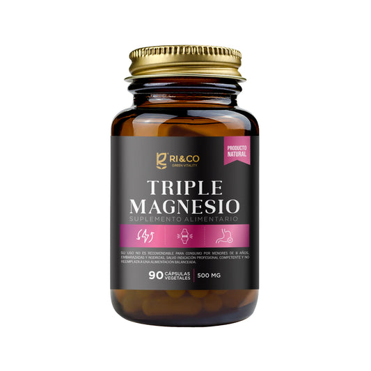 Triple Magnesio. Malato, Bisglicinato, Taurato, 90 Cáps, 500mg | RI&CO